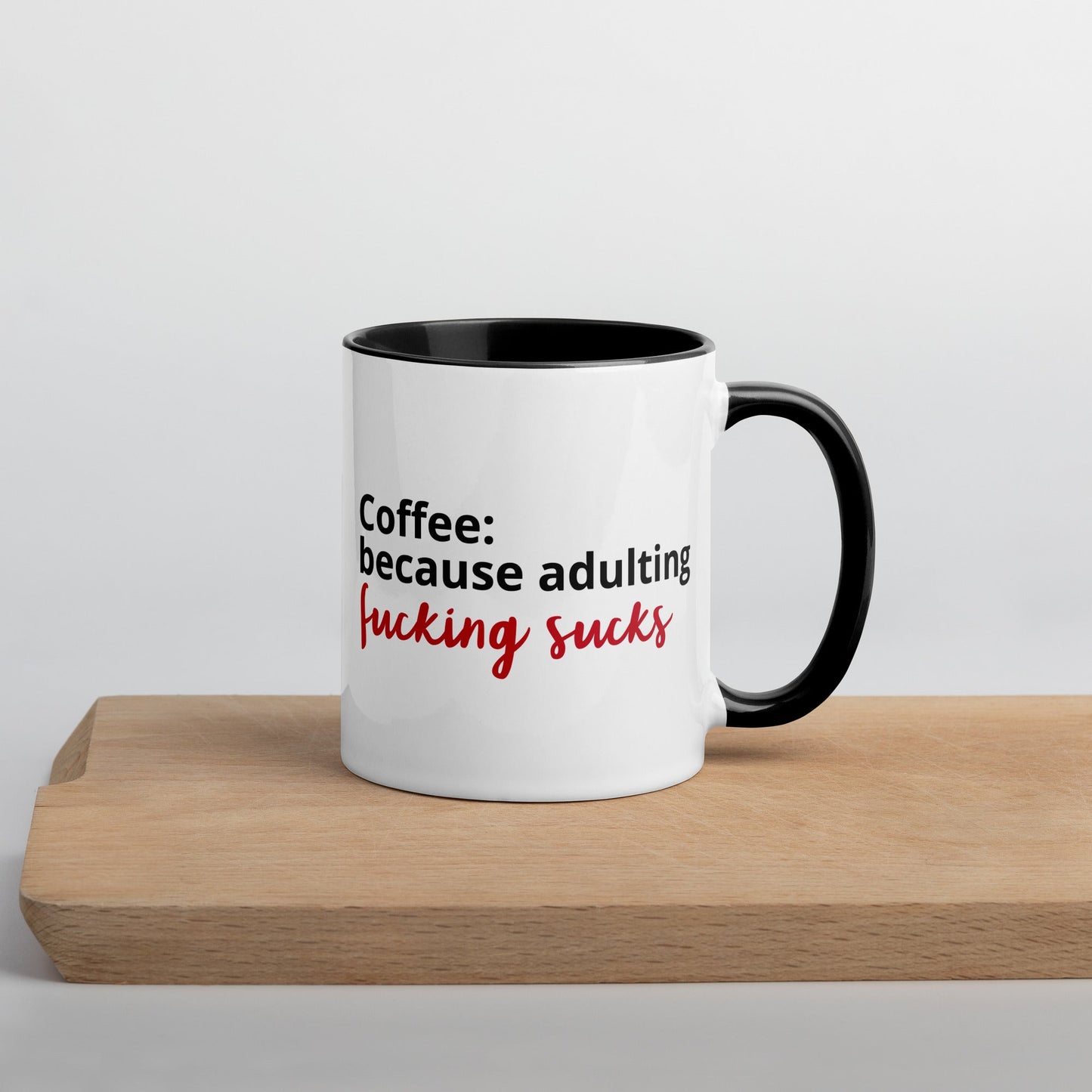 "Adulting Sucks" Mug - Color - Roasted Sarcastic and Funny Coffee Mugs Gifts