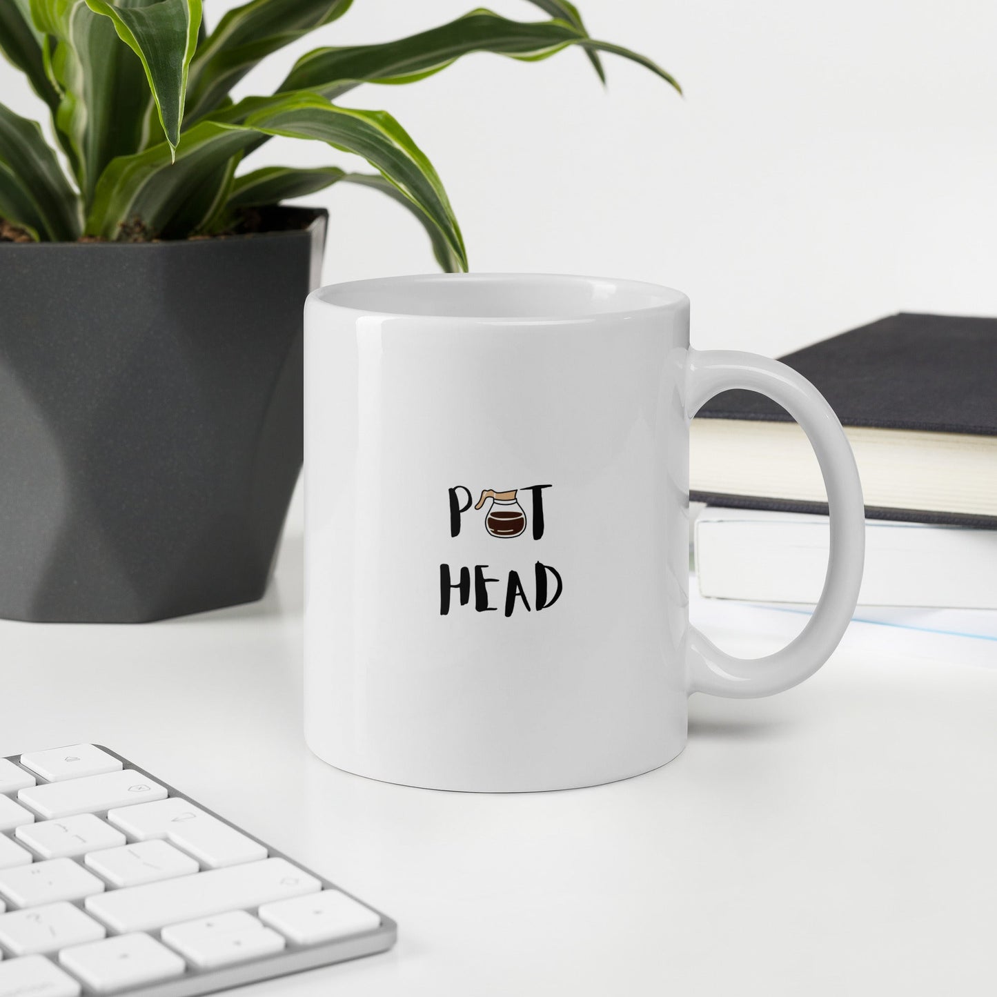 "Pothead" Mug - White - Roasted Sarcastic and Funny Coffee Mugs Gifts