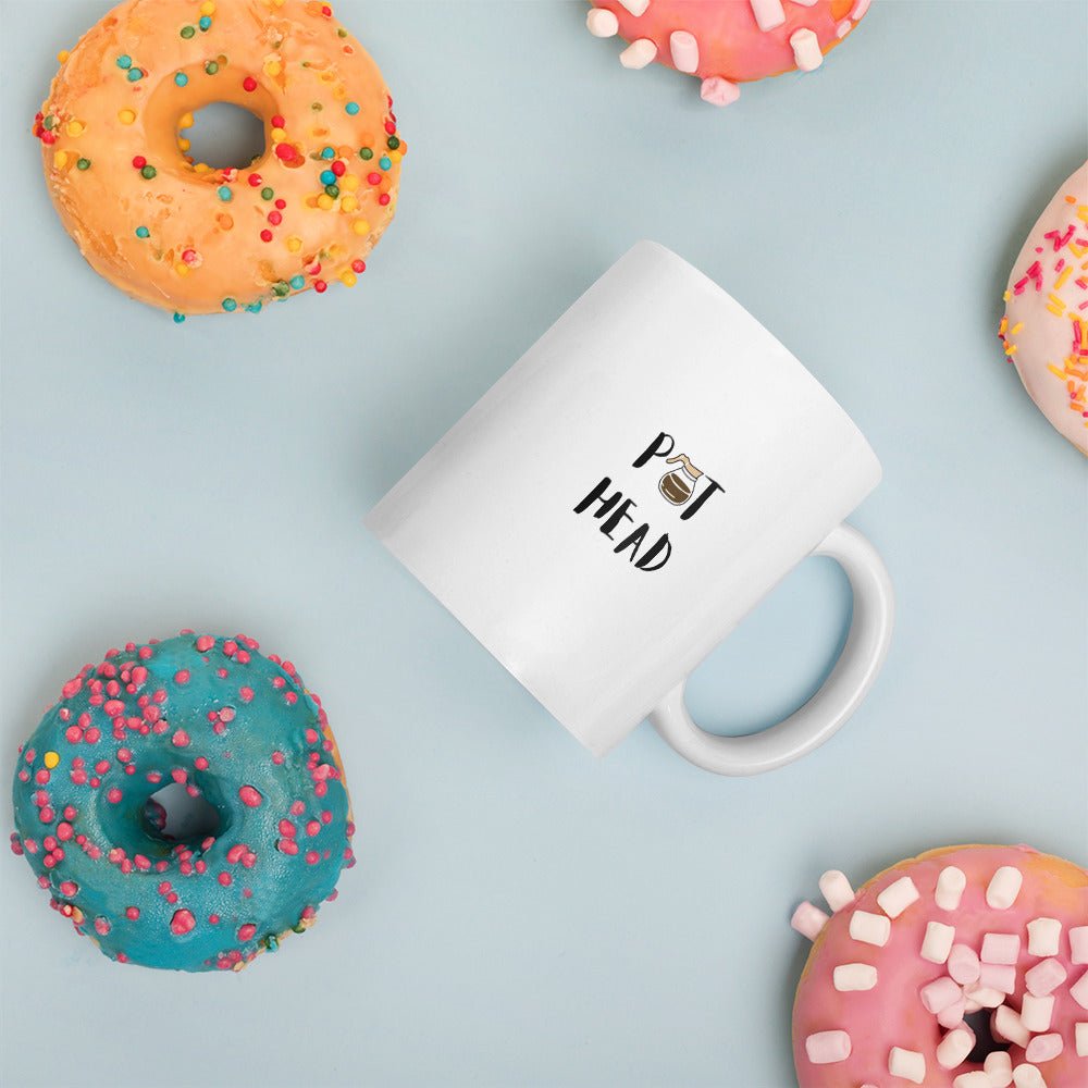 "Pothead" Mug - White - Roasted Sarcastic and Funny Coffee Mugs Gifts