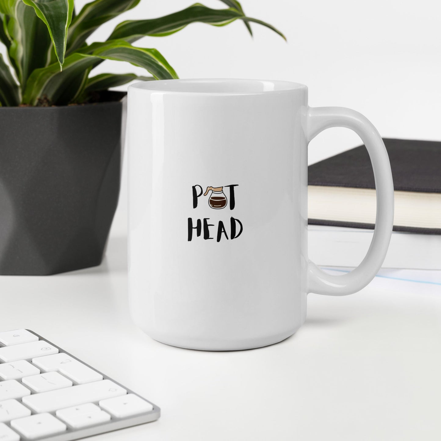 "Pothead" Mug - White - Roasted Sarcastic and Funny Coffee Mugs Gifts
