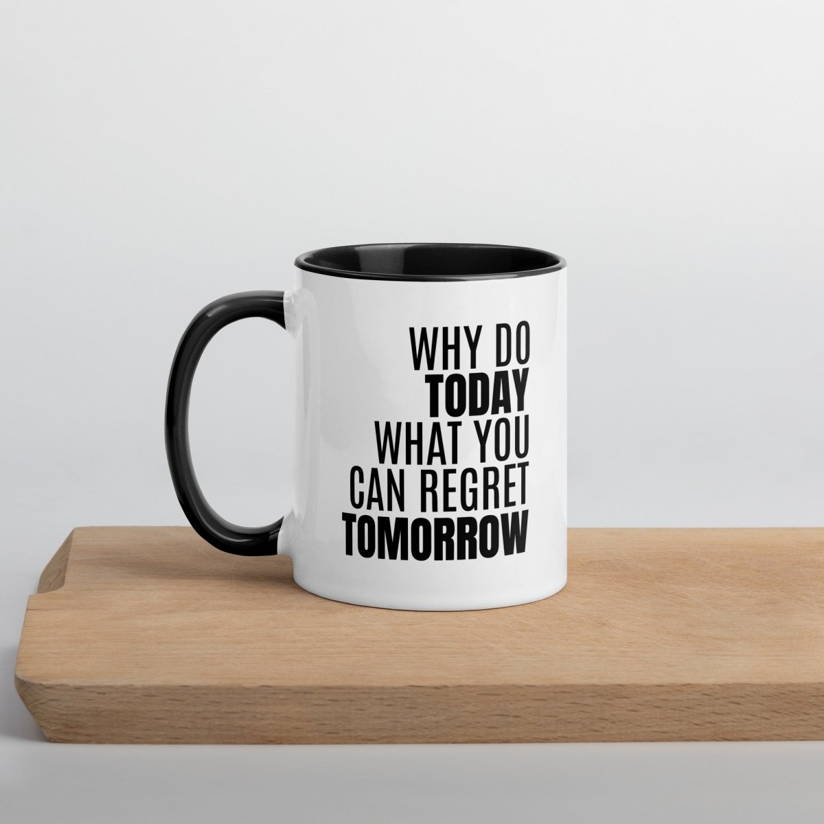 Why Do Today - White Ceramic Mug with Color Inside - Roasted Sarcastic Coffee Mugs